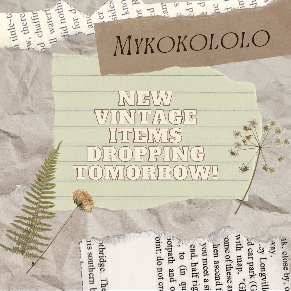 Vintage items dropping tomorrow!